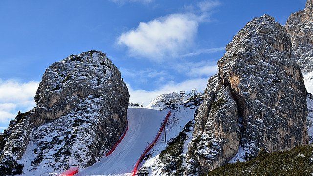 Pista de esquí en las Dolomitas. Giorgio Montersino