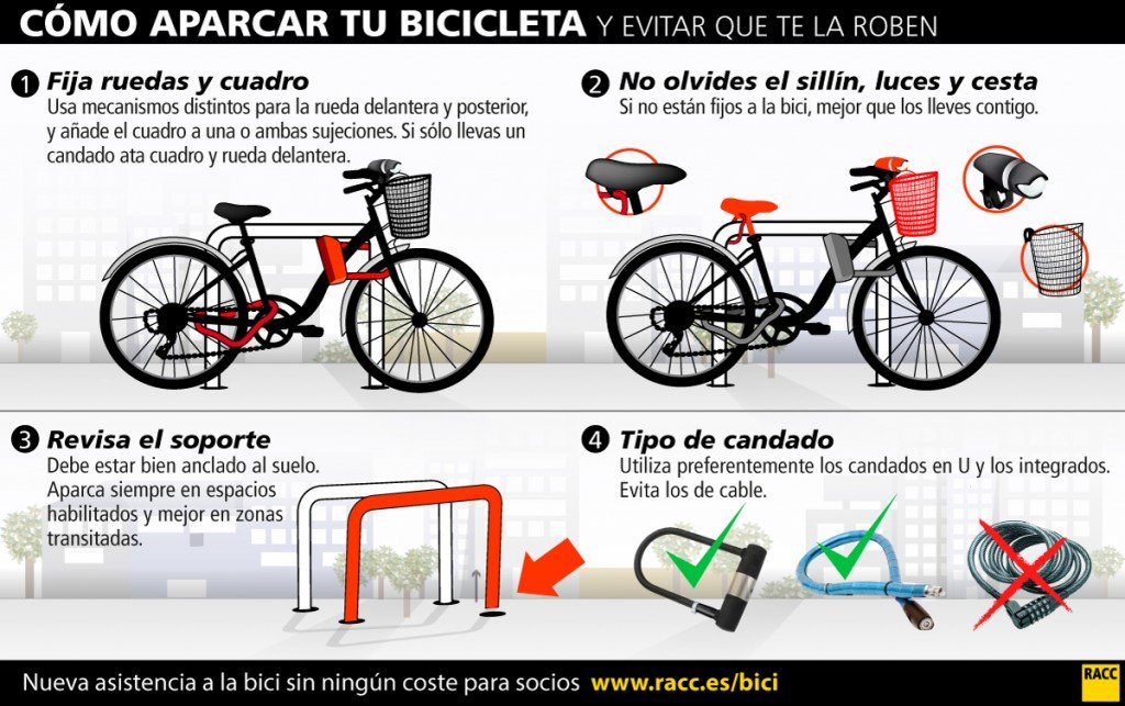 Como aparcar tu bici para que no te la roben