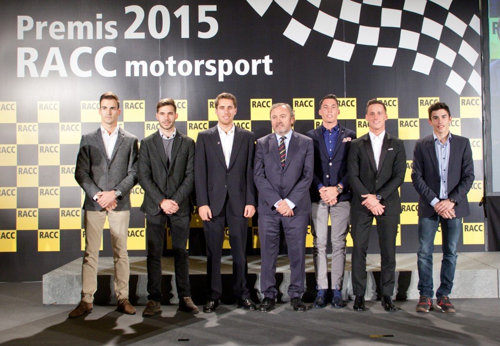 Marc Coma, Dani Sordo, Miquel Molina, Dani Juncadella, Aleix Espargaró, Pol Espargaró y Marc Márquez también fueron premiados por RACC MotorSport 2015