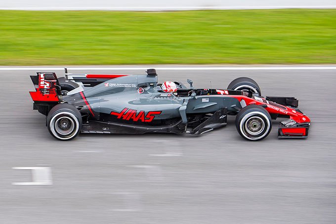 Haas en los test days