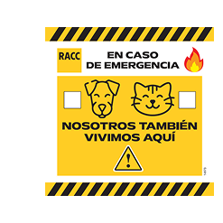 Etiqueta emergencia incendio animales Etiqueta emergencia incendio animales
