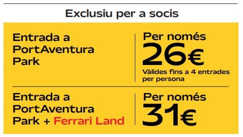 Descuentos socios día en PortAventura CAT