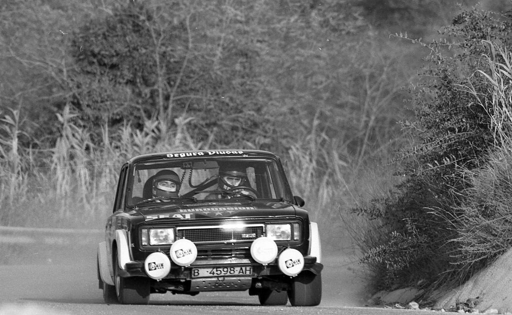 Pablo De Sousa y Antonio Boto con un Seat 124 2000 Gr.2 en el Catalunya de 1980