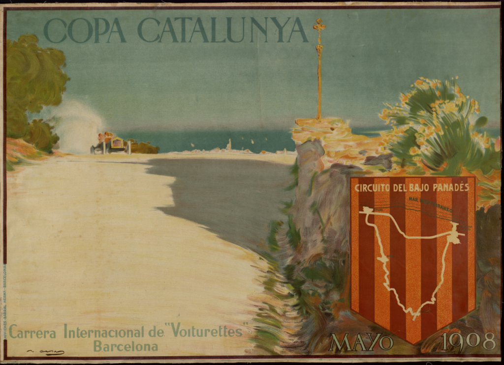 Cartel de Ramon Casas de la Volta a Catalunya de 1908