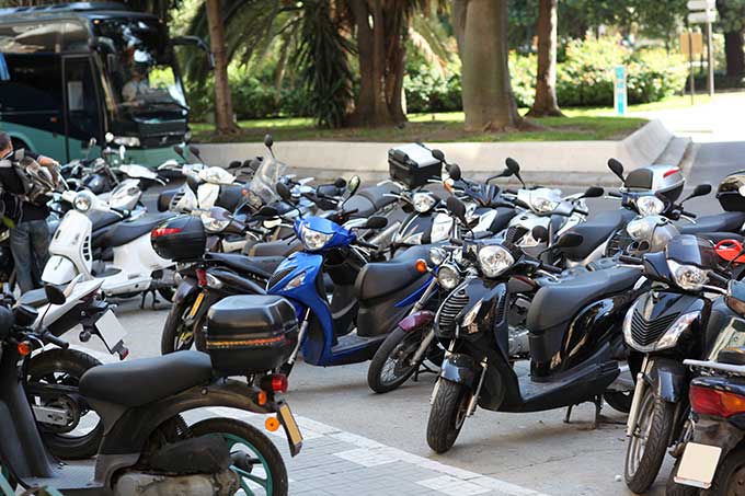 aparcamiento de motos