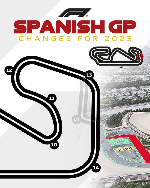 Cambio en el trazado de la F1 para 2023. @circuitdebcncat