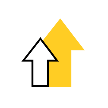 Icono representando rentabilidad baja